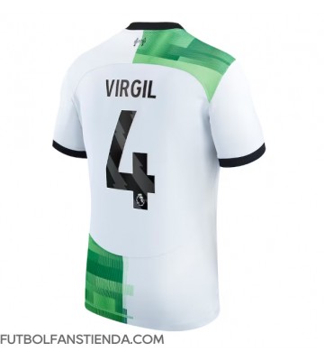 Liverpool Virgil van Dijk #4 Segunda Equipación 2023-24 Manga Corta